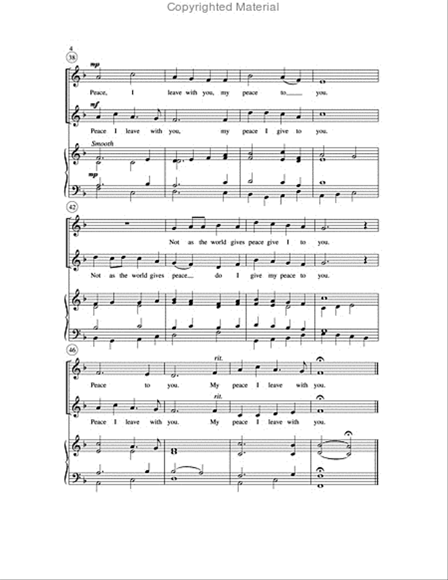 Peace I Leave with You (Kosche) Choir scores gallery preview page 3