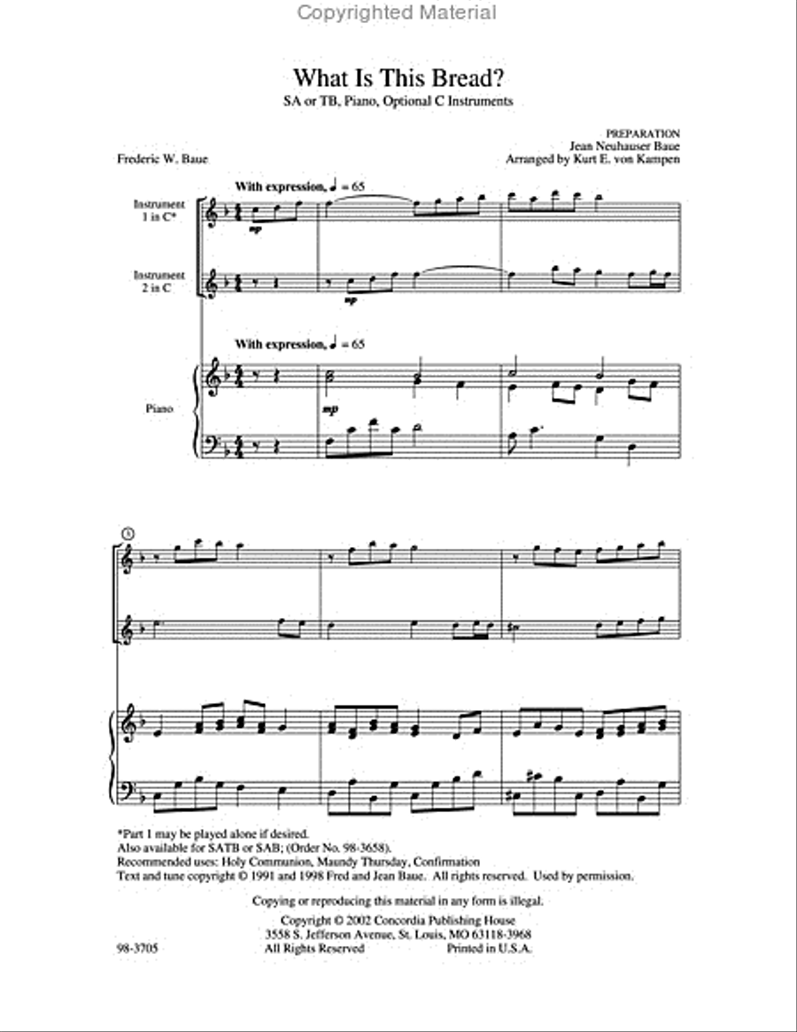 What Is This Bread? Choir scores gallery preview page 2