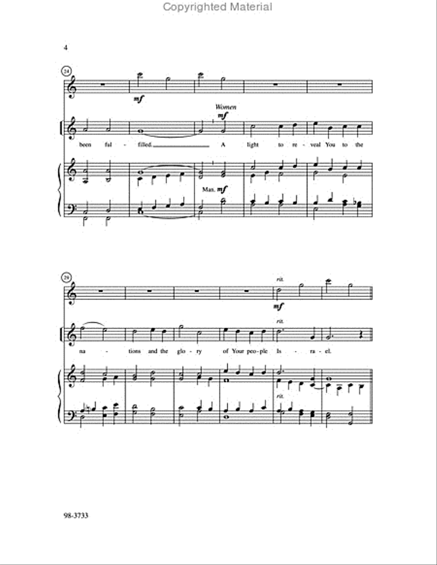 Lord, Now You Let Your Servant Go in Peace Choir scores gallery preview page 3