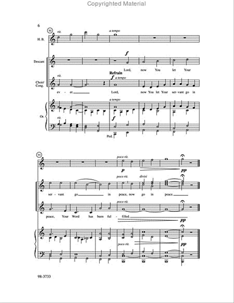 Lord, Now You Let Your Servant Go in Peace Choir scores gallery preview page 4