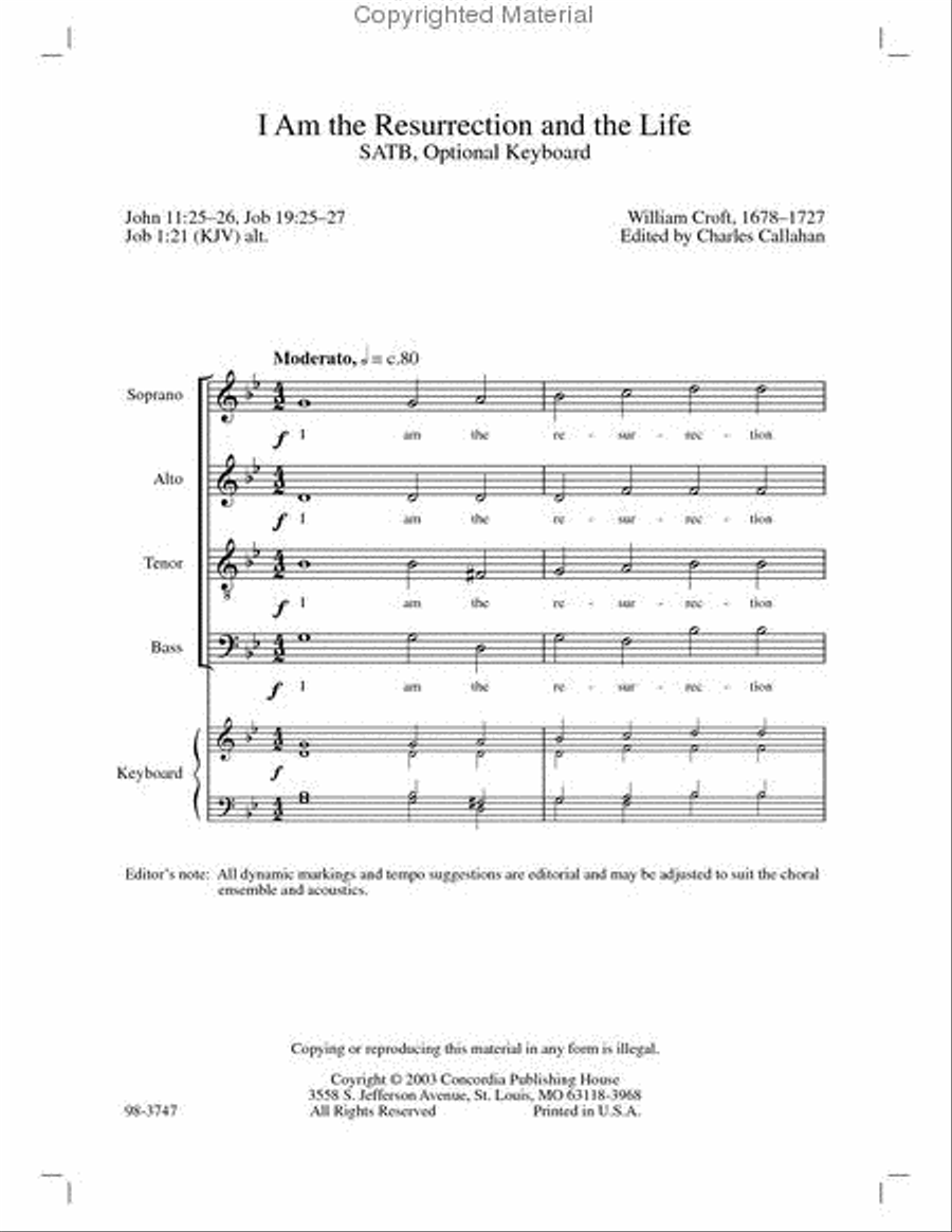 I Am the Resurrection and the Life Choir scores gallery preview page 2