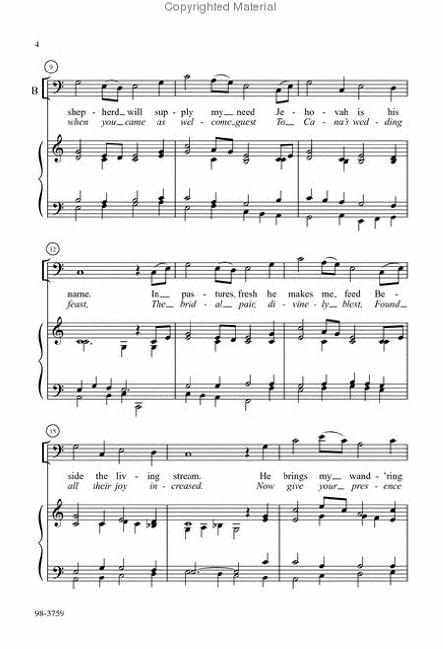 My Shepherd Will Supply My Need / Lord, When You Came Choir scores gallery preview page 3