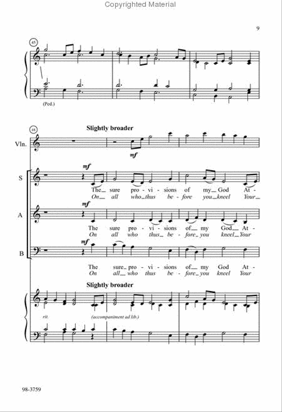 My Shepherd Will Supply My Need / Lord, When You Came Choir scores gallery preview page 4