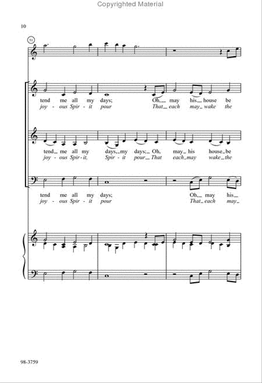 My Shepherd Will Supply My Need / Lord, When You Came Choir scores gallery preview page 5
