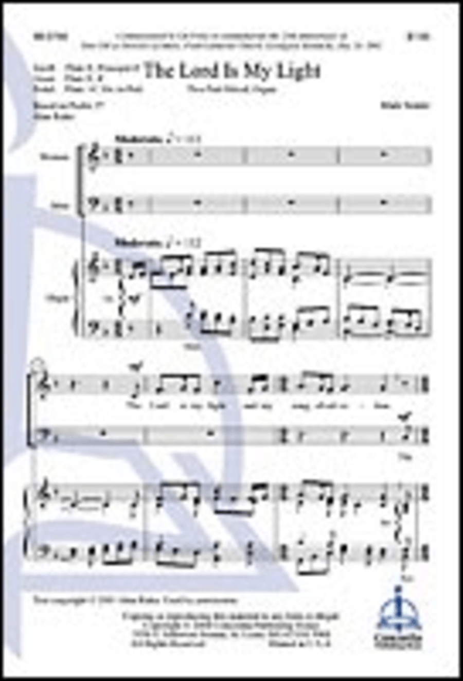 The Lord Is My Light (Bender) Choir scores gallery preview page 1