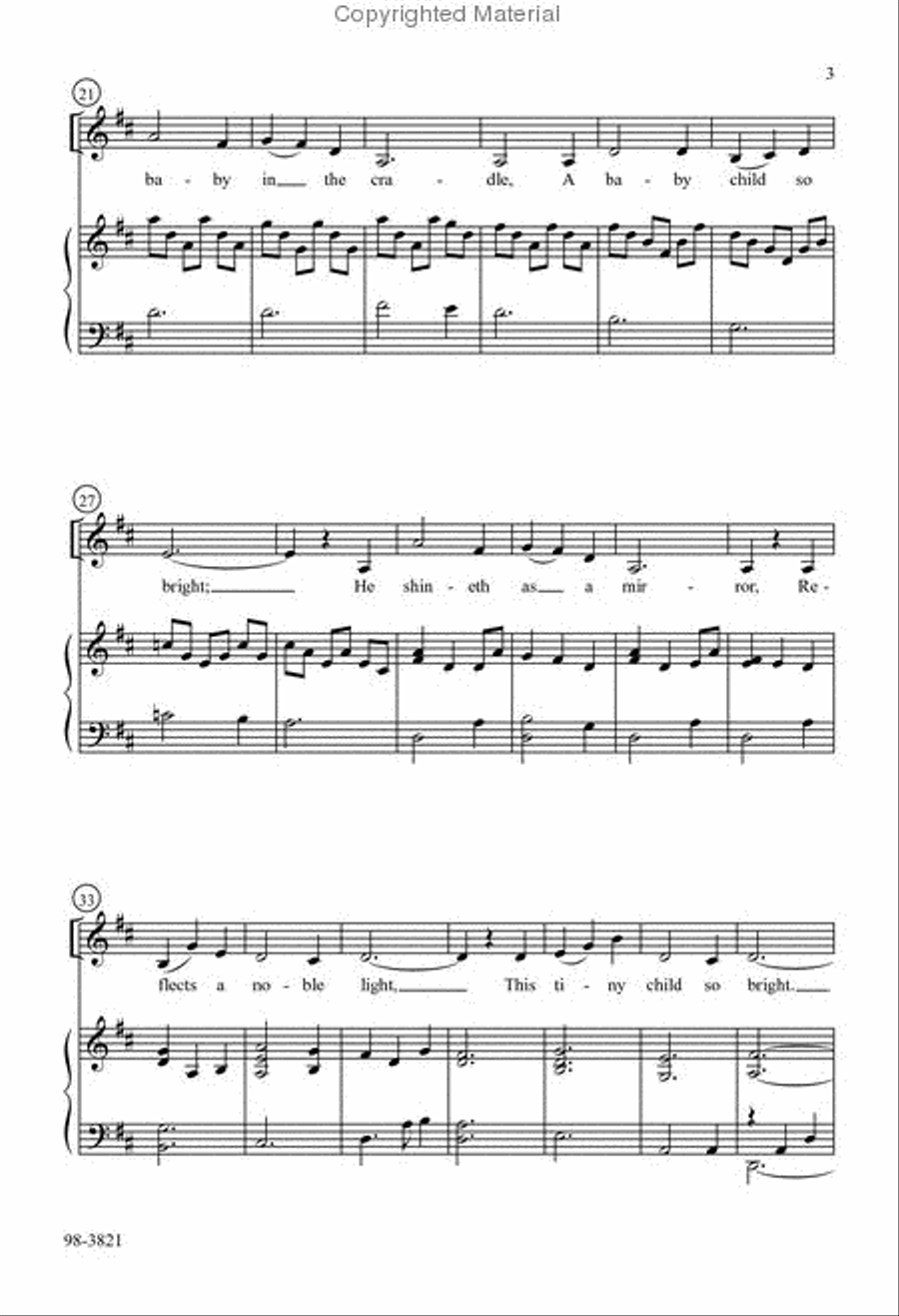 A Baby in the Cradle A Baby in the Cradle Choir scores gallery preview page 3