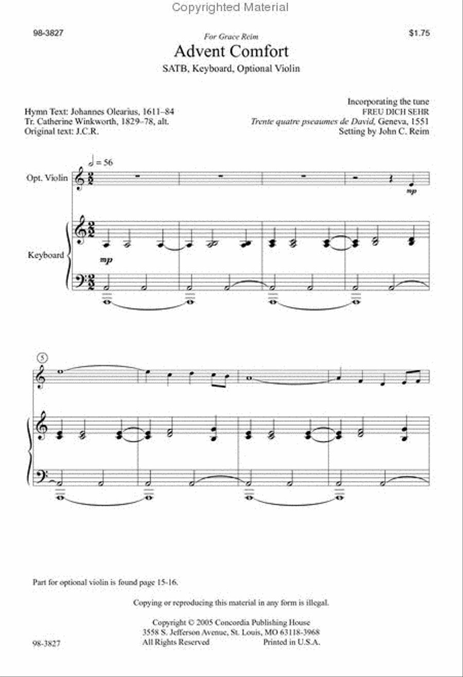 Advent Comfort Choir scores gallery preview page 2