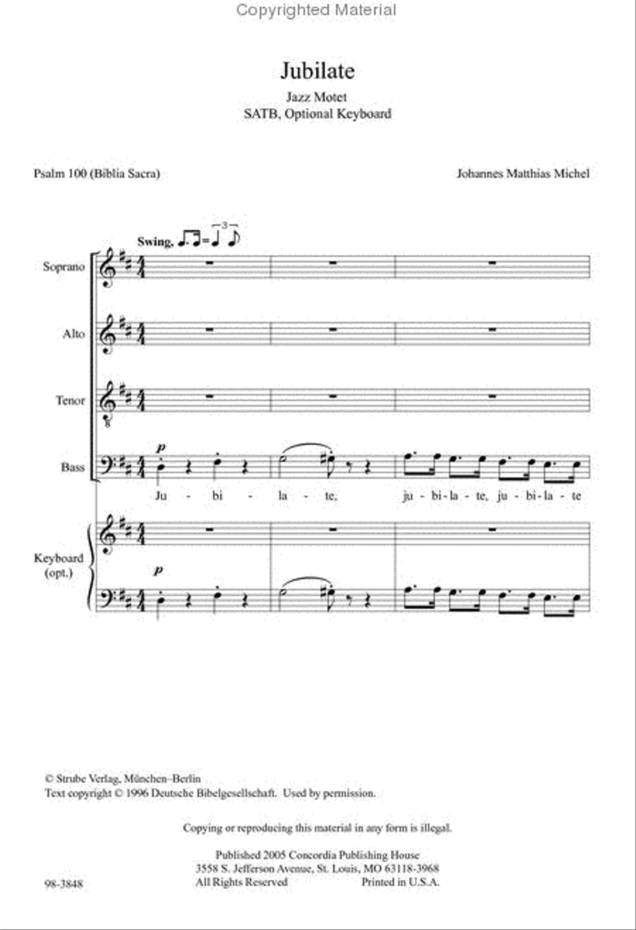 Jubilate (Jazz Motet) Choir scores gallery preview page 2