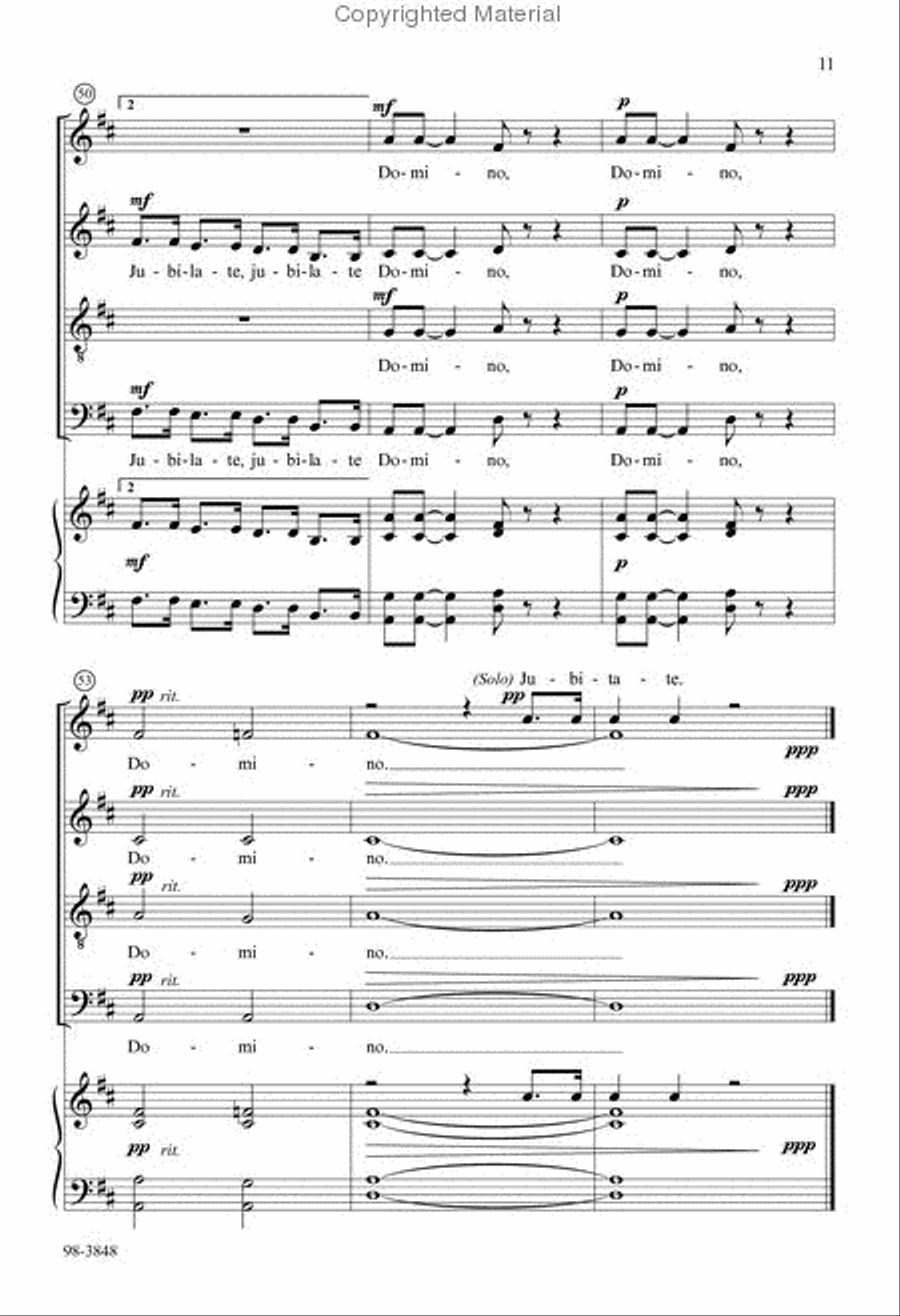Jubilate (Jazz Motet) Choir scores gallery preview page 5
