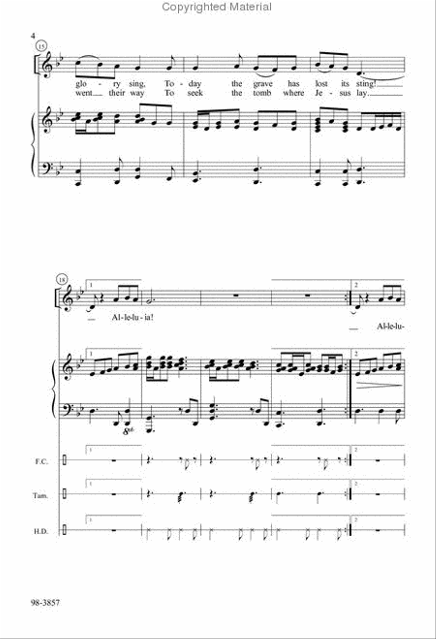 O Sons and Daughters of the King (Blersch) Choir scores gallery preview page 3