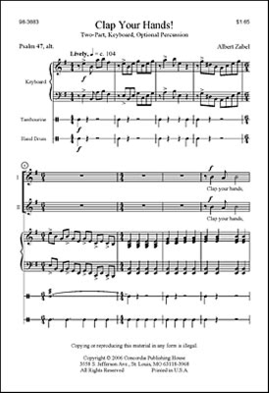 Clap Your Hands! Choir scores gallery preview page 1