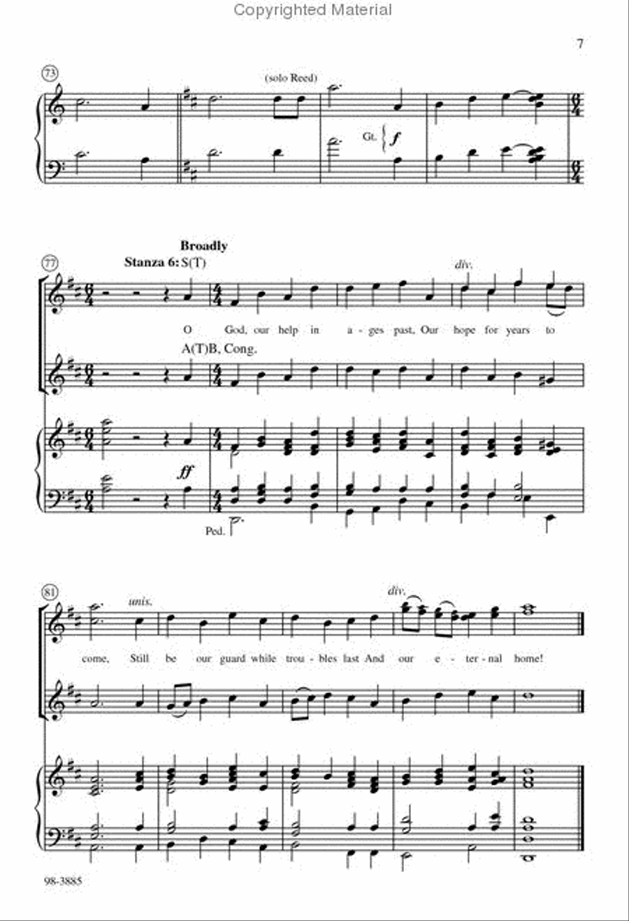 O God, Our Help in Ages Past (Bankson) Choir scores gallery preview page 5