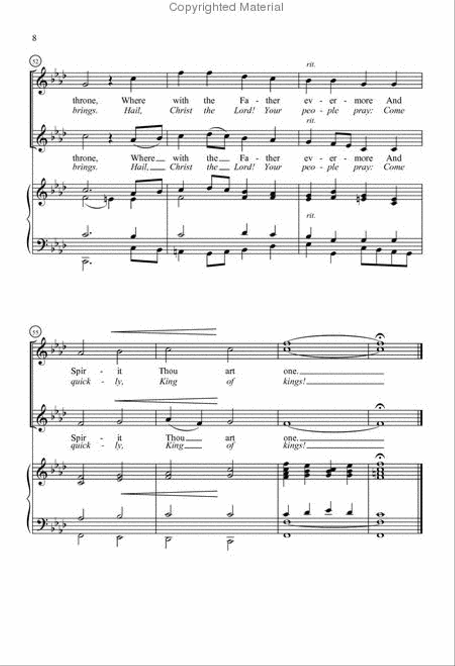 In Adam We Have All Been One / The King Shall Come When Morning Dawns Choir scores gallery preview page 5