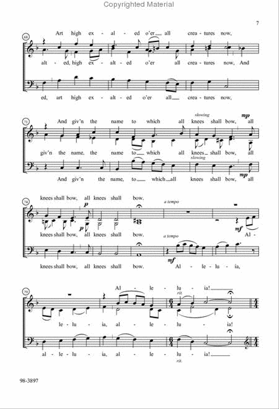 All Praise to Thee, for Thou, O King Divine Choir scores gallery preview page 5