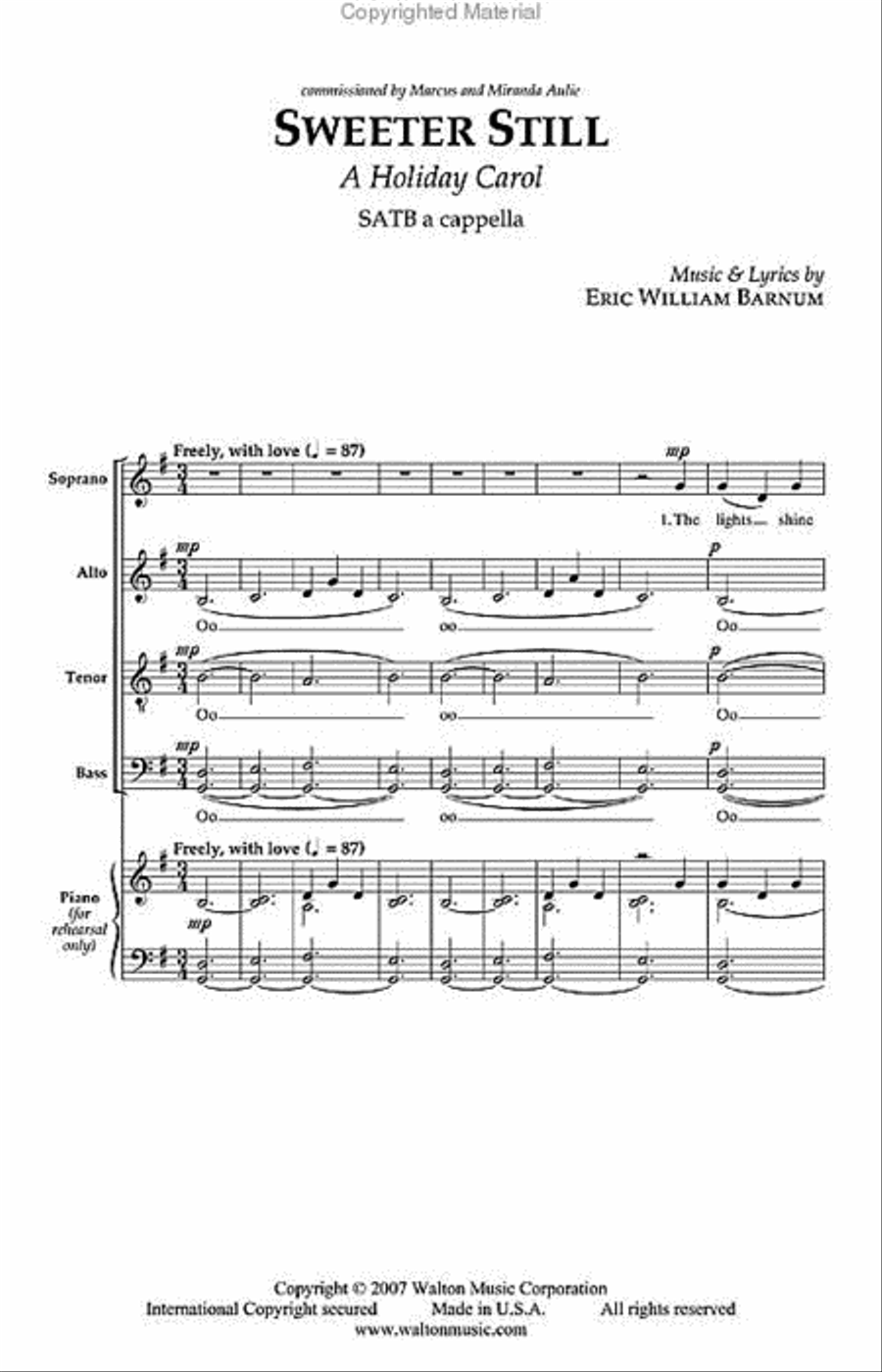 Sweeter Still: A Holiday Carol 4-Part scores gallery preview page 2