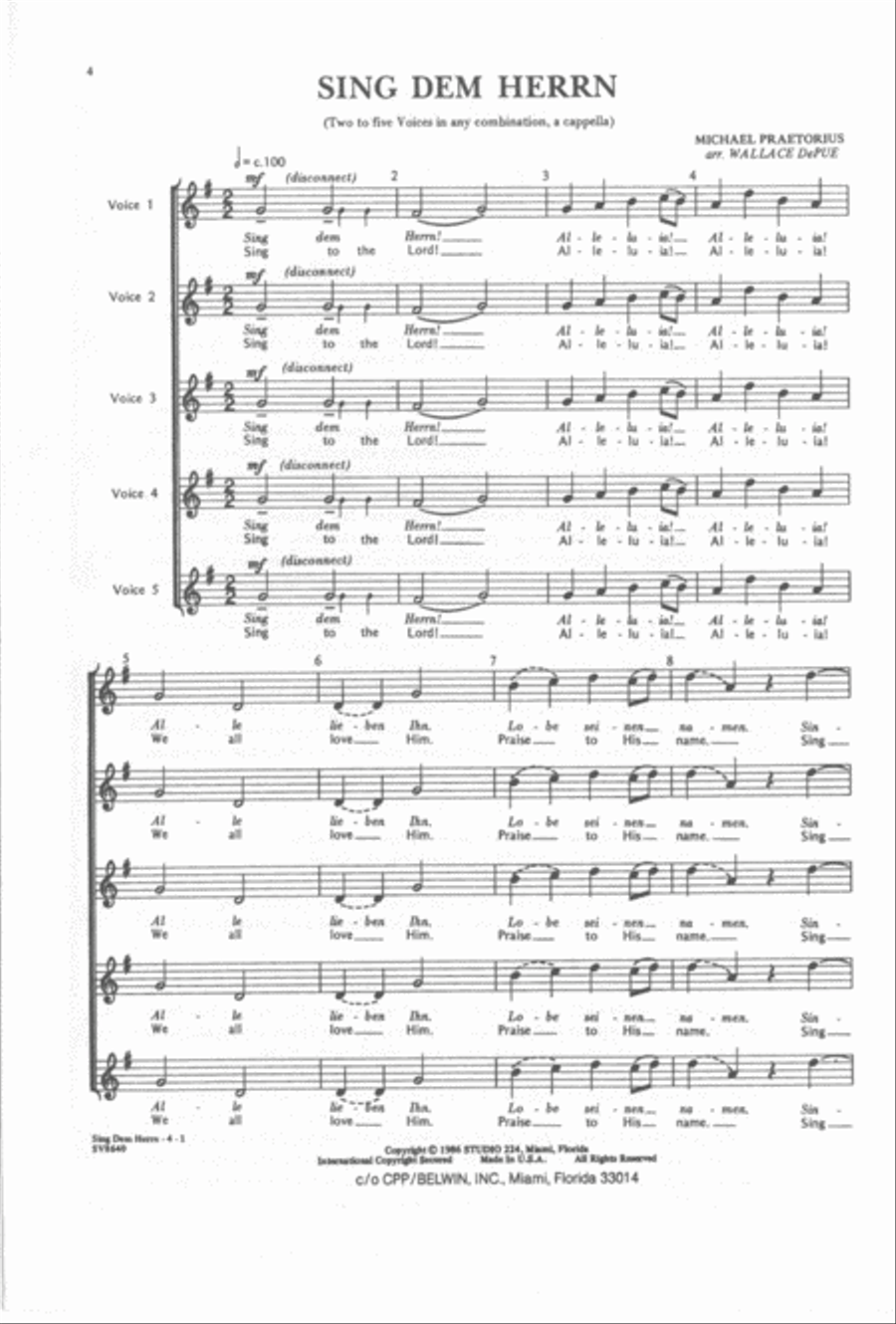 Sing Dem Herrn Sing Dem Herrn Choir scores gallery preview page 2
