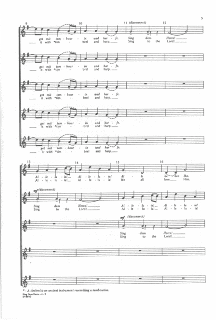 Sing Dem Herrn Sing Dem Herrn Choir scores gallery preview page 3