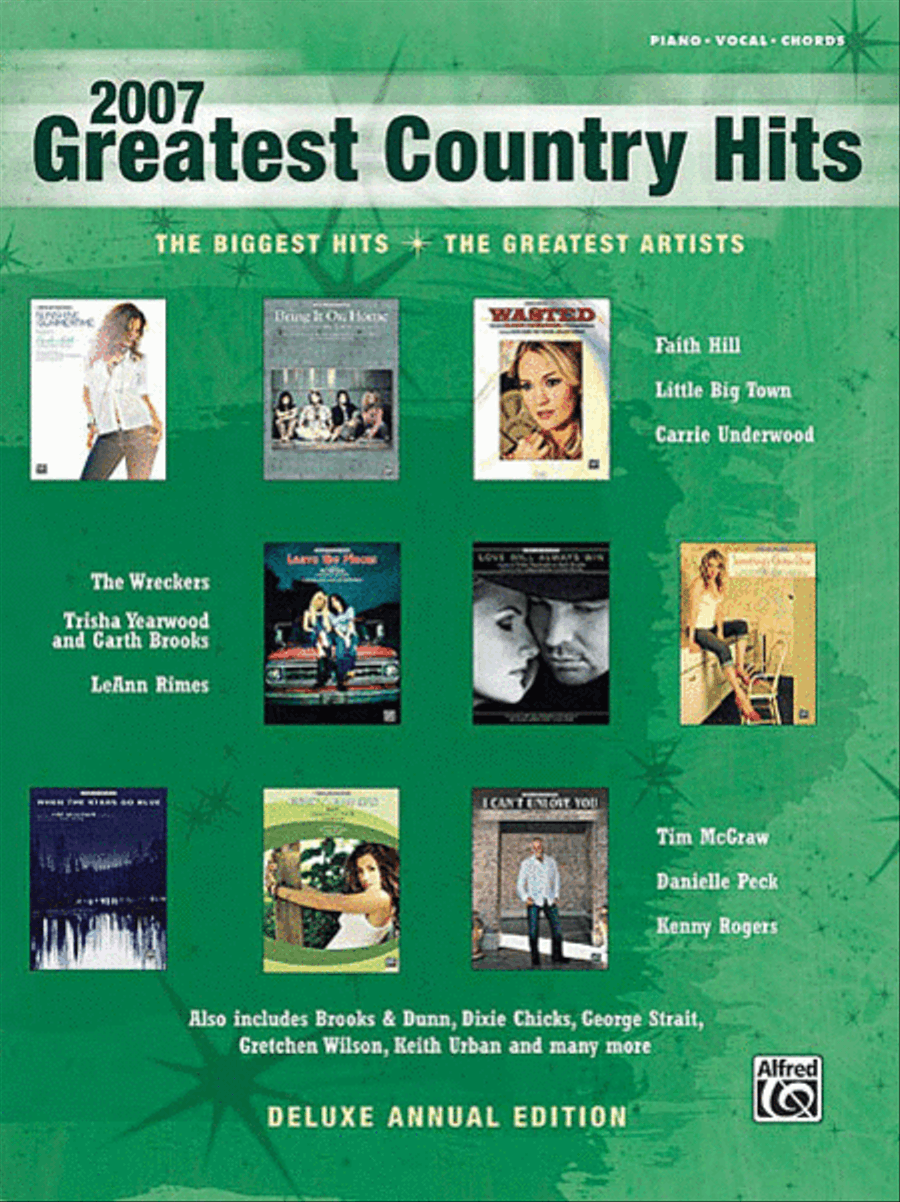 2007 Greatest Country Hits Piano, Vocal, Guitar scores gallery preview page 1