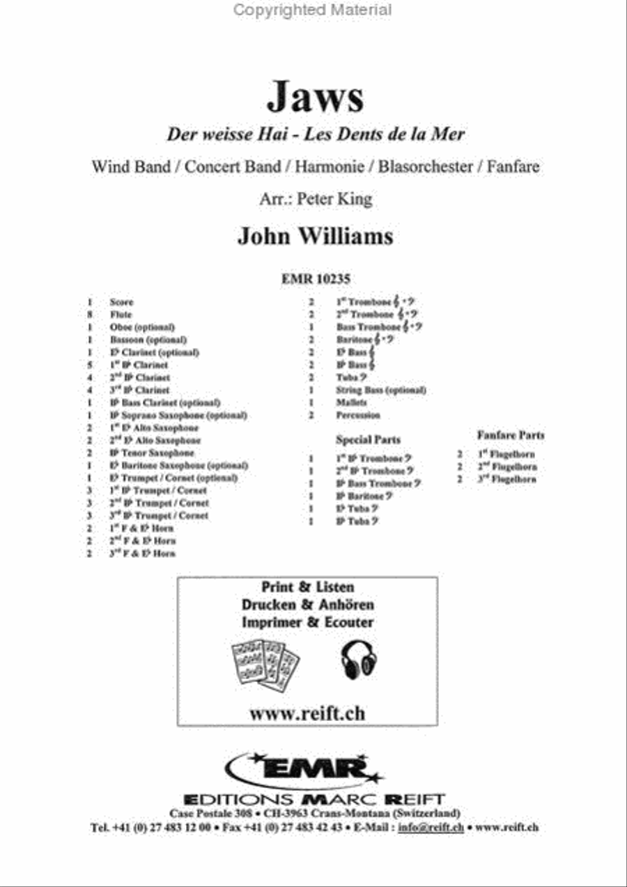 Jaws Jaws Concert Band scores gallery preview page 2