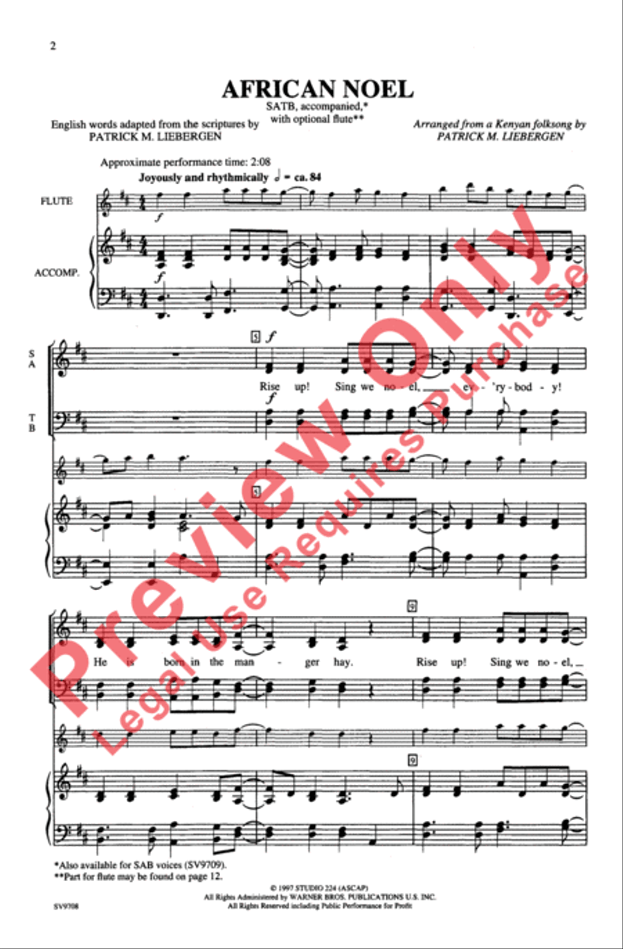 African Noel African Noel 4-Part scores gallery preview page 2