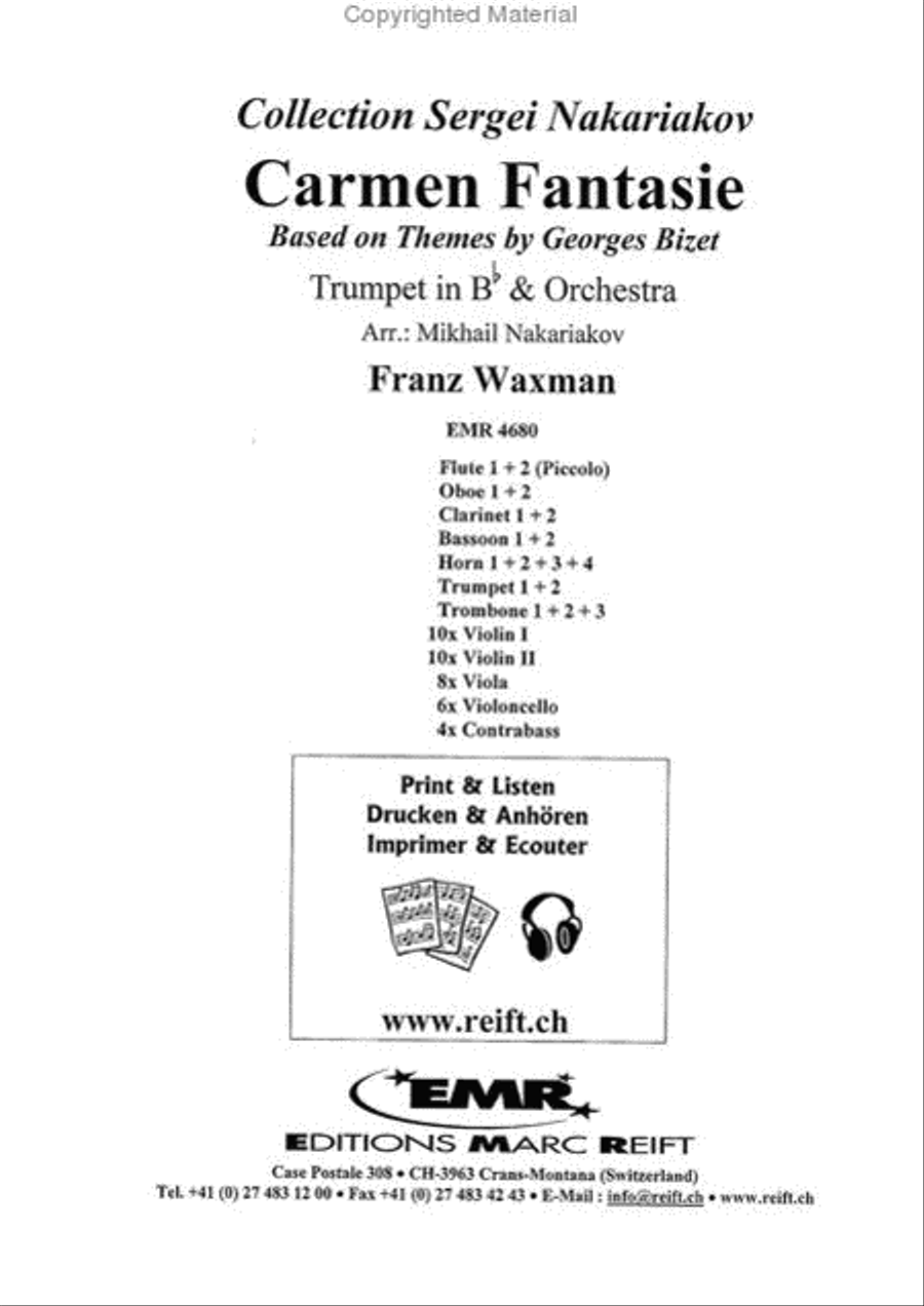 Carmen Fantasie Orchestra scores gallery preview page 2
