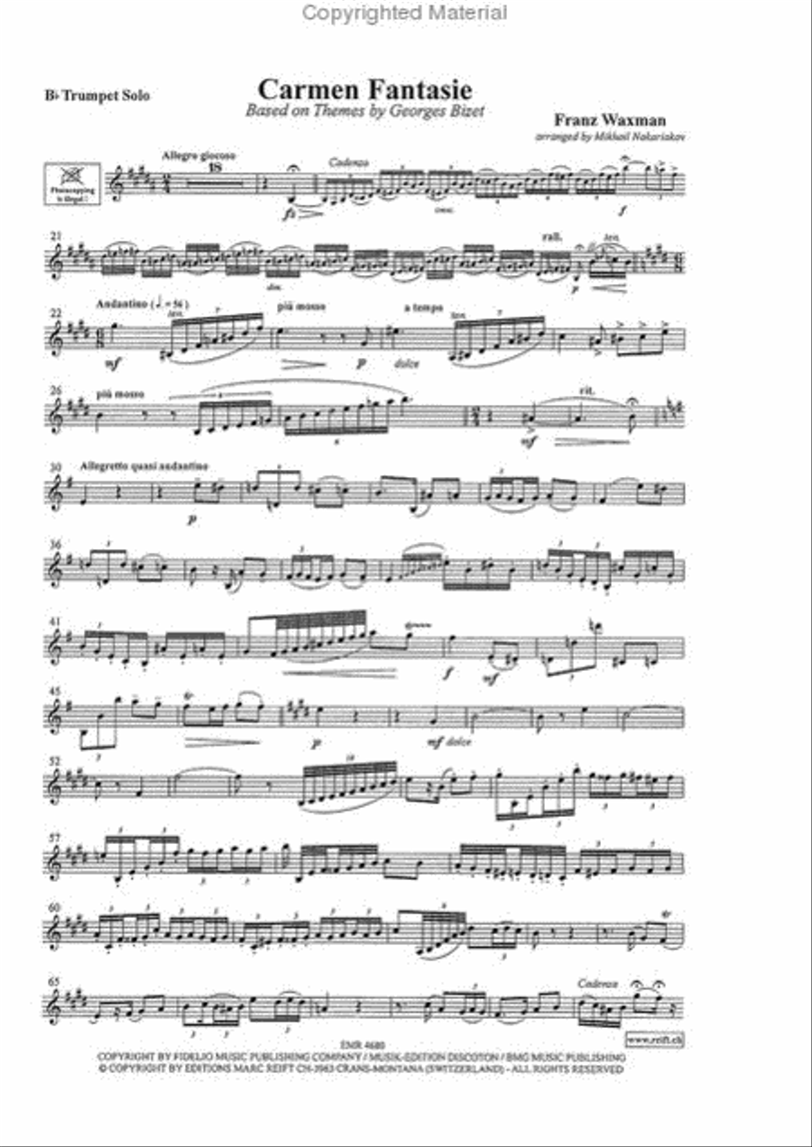 Carmen Fantasie Orchestra scores gallery preview page 3