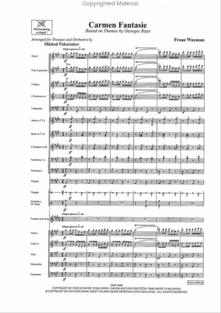 Carmen Fantasie Orchestra scores gallery preview page 6