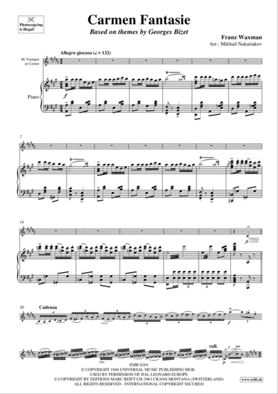 Carmen Fantasie Carmen Fantasie Cornet scores gallery preview page 3