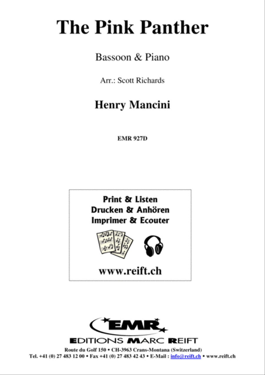 The Pink Panther Bassoon Solo scores gallery preview page 2