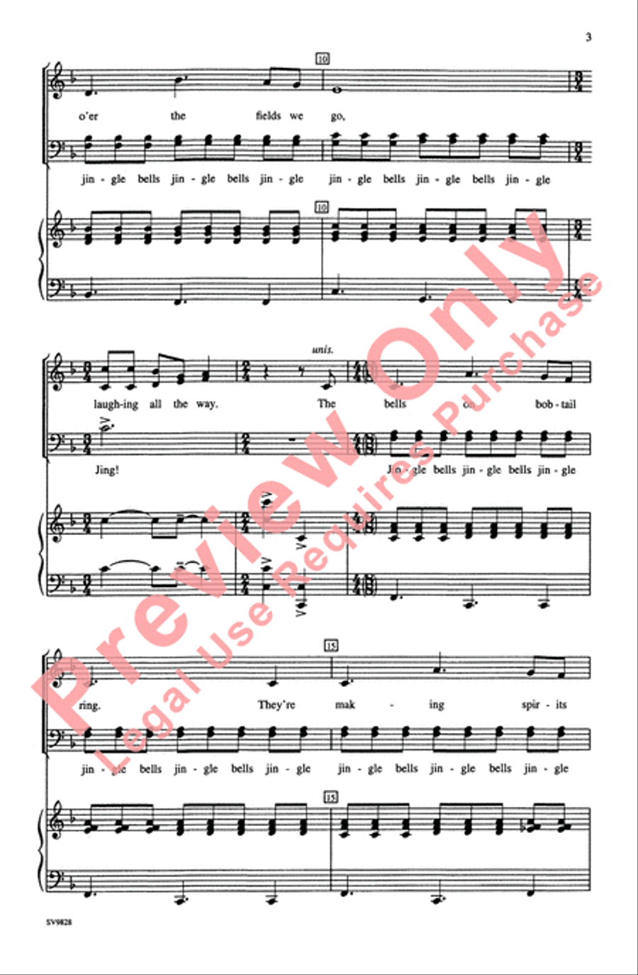 Dashing Through the Snow (A Jingle Bell Spectacular!) 4-Part scores gallery preview page 4
