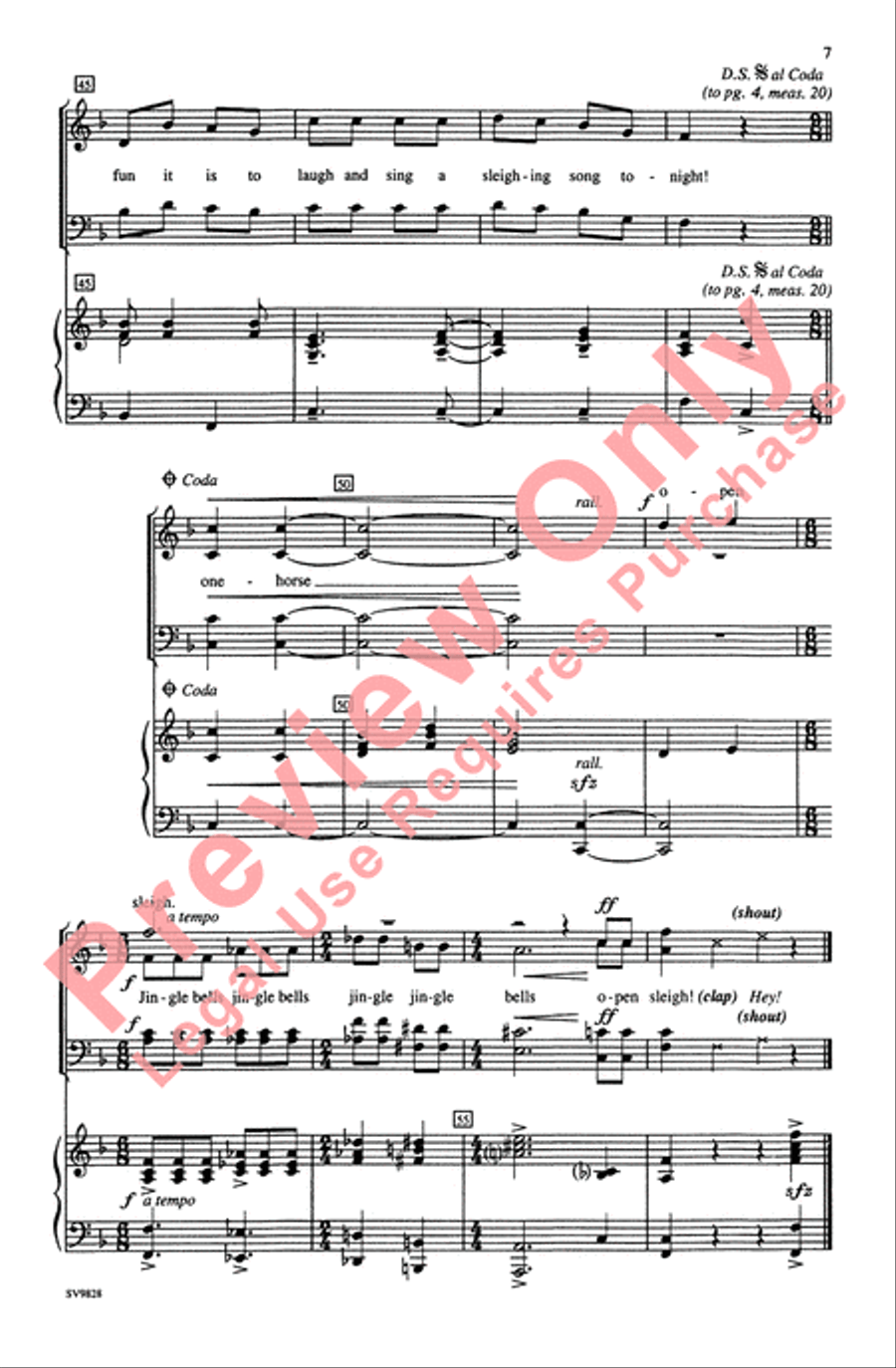 Dashing Through the Snow (A Jingle Bell Spectacular!) 4-Part scores gallery preview page 8