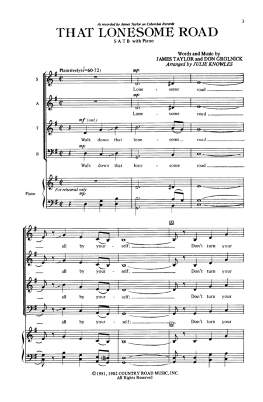 That Lonesome Road That Lonesome Road 4-Part scores gallery preview page 2