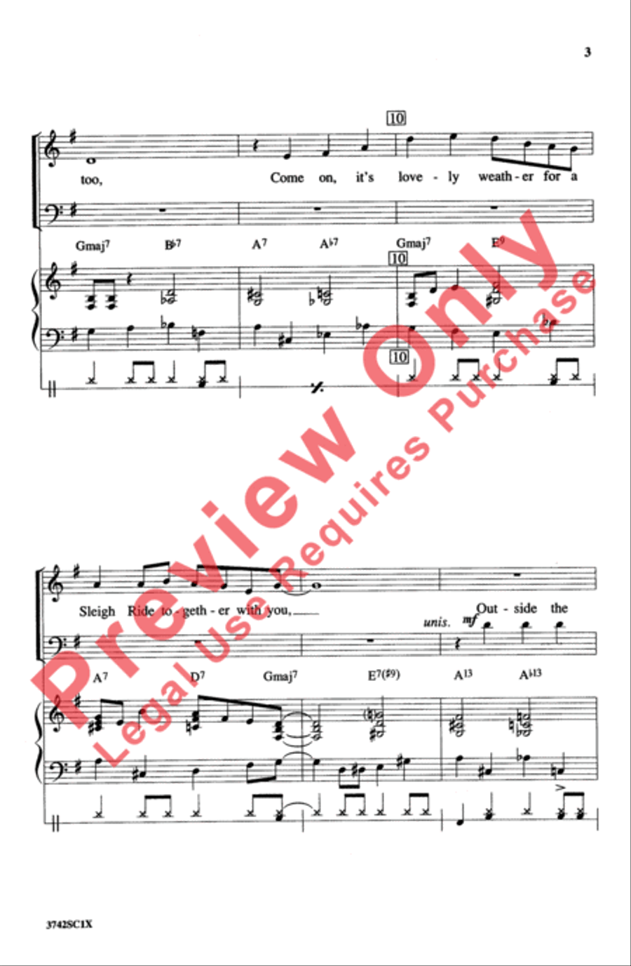 Sleigh Ride Sleigh Ride 4-Part scores gallery preview page 3