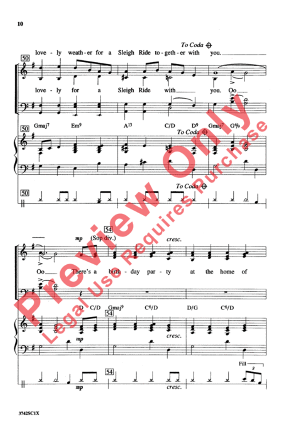 Sleigh Ride Sleigh Ride 4-Part scores gallery preview page 10