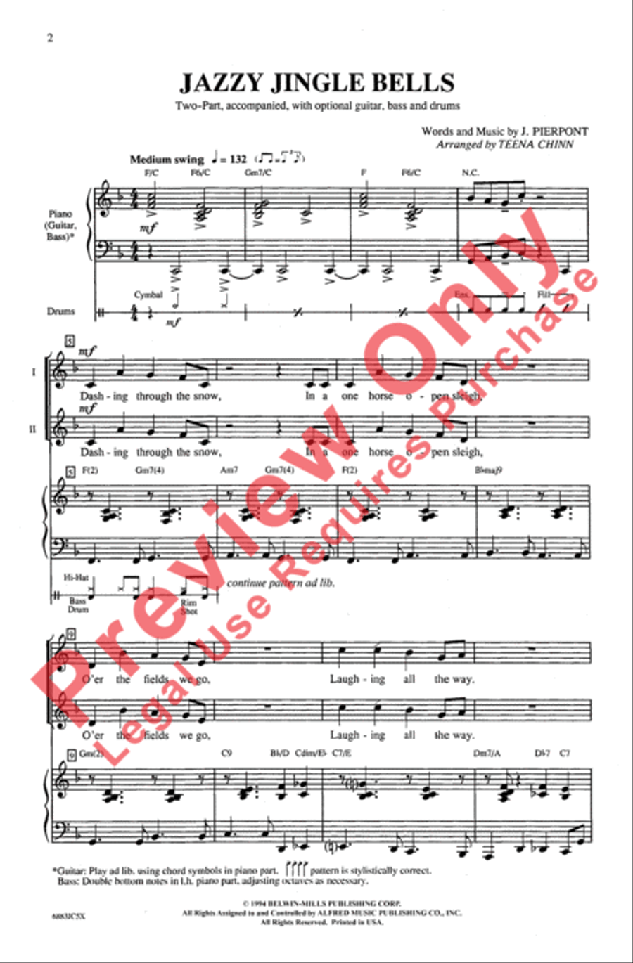 Jazzy Jingle Bells Jazzy Jingle Bells Choir scores gallery preview page 2
