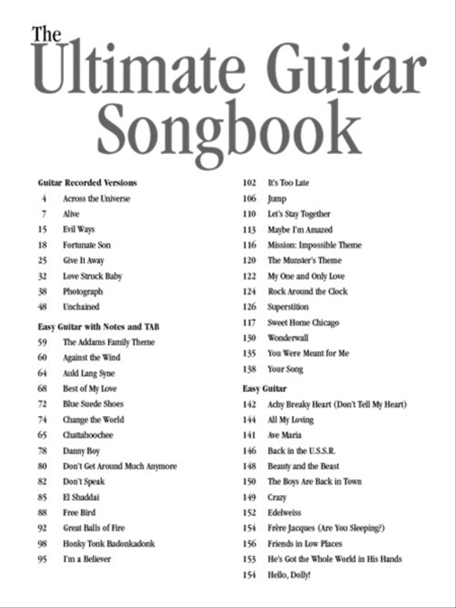 The Ultimate Guitar Songbook – Second Edition Acoustic Guitar scores gallery preview page 2
