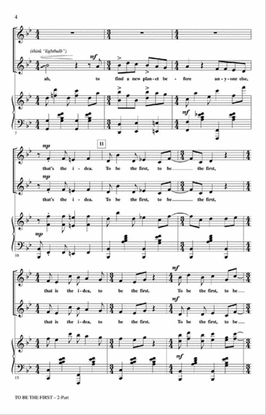 To Be The First To Be The First 2-Part scores gallery preview page 3