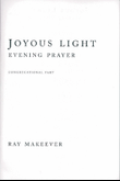 Joyous Light: Evening Prayer (Congregational Part)