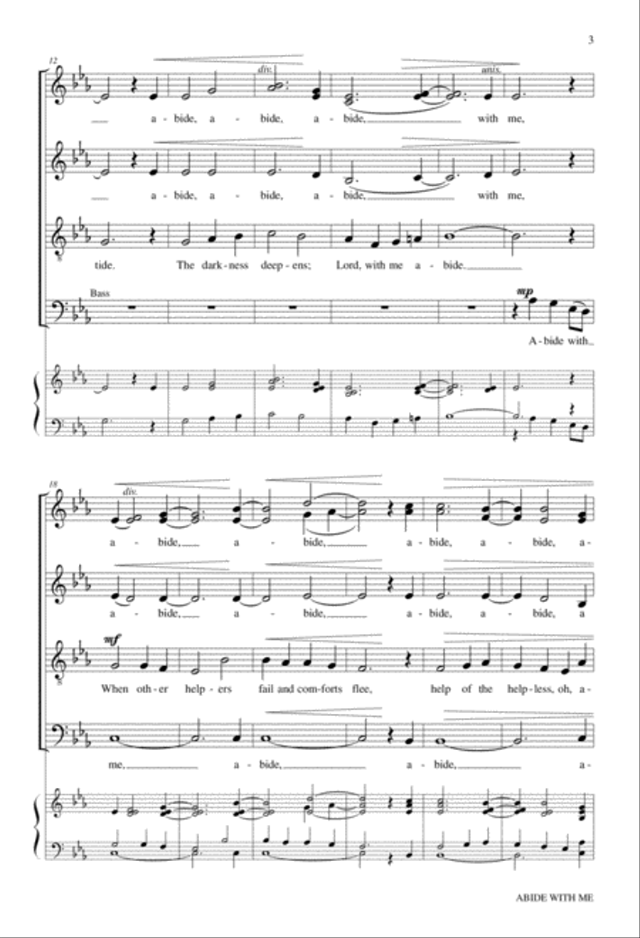 Abide with Me Abide with Me Divisi scores gallery preview page 3