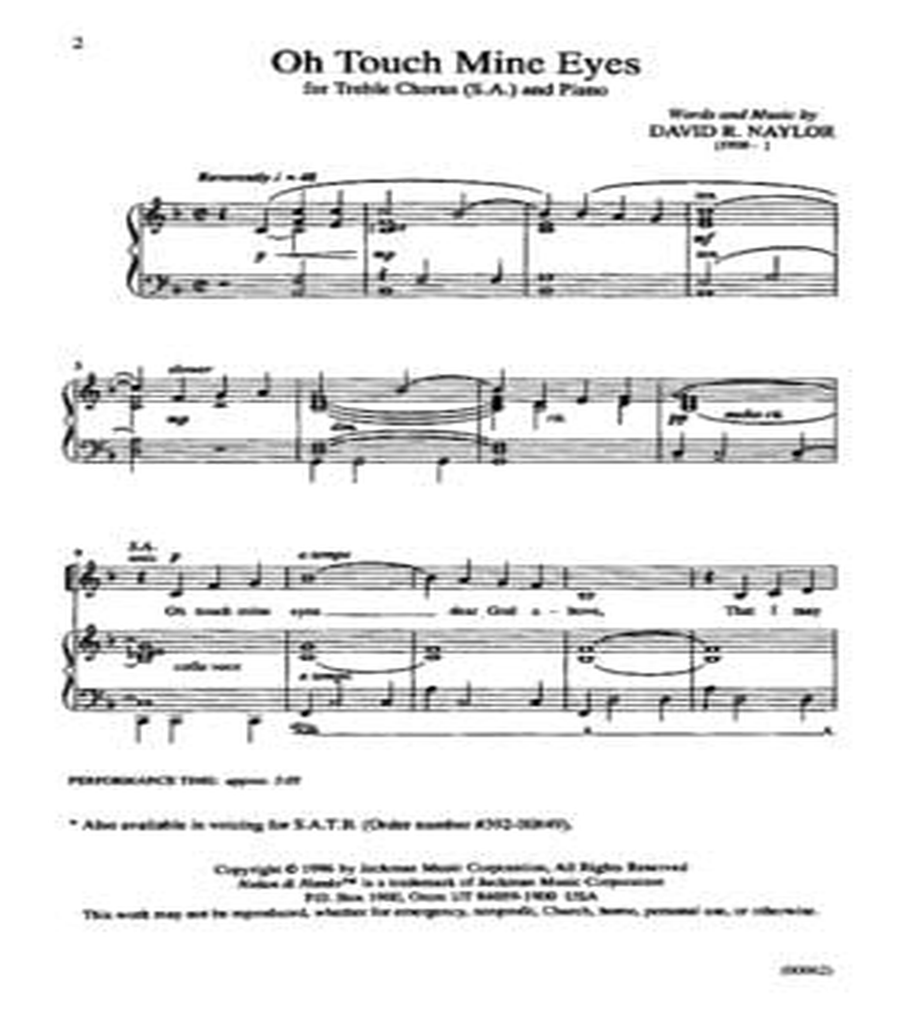 Oh Touch Mine Eyes - SA Oh Touch Mine Eyes - SA SA scores gallery preview page 2