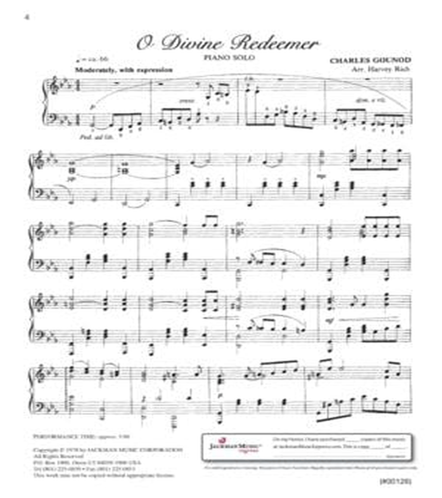 O Divine Redeemer - Piano Solo Piano Solo scores gallery preview page 2