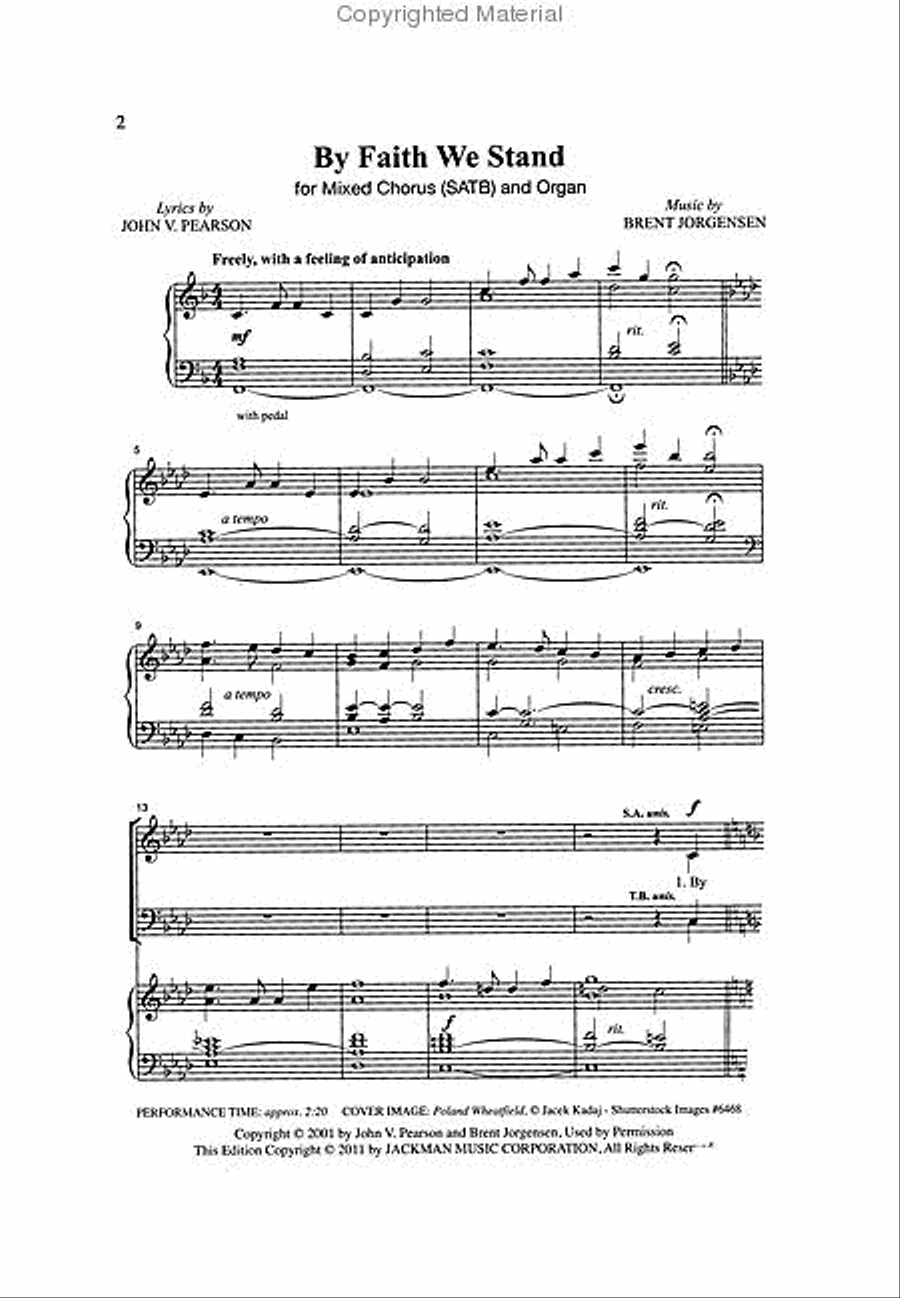 By Faith We Stand - SATB By Faith We Stand - SATB 4-Part scores gallery preview page 2