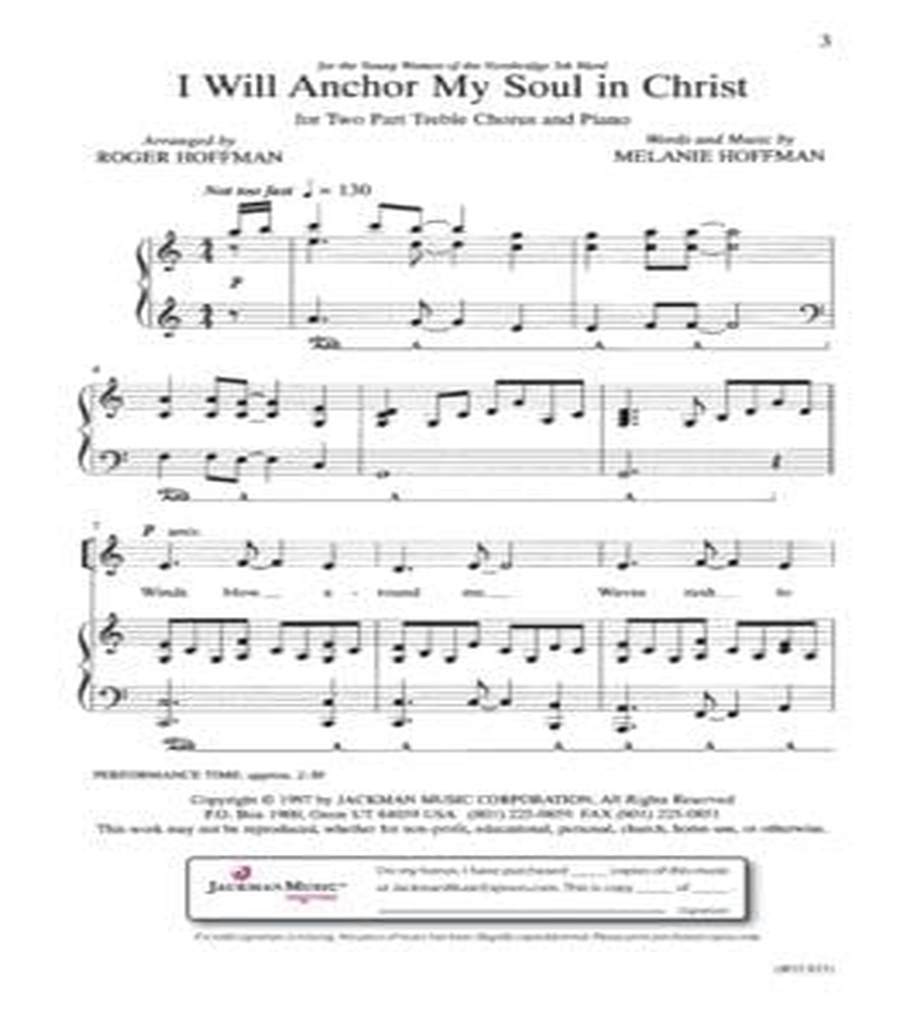 I Will Anchor My Soul in Christ - SA SA scores gallery preview page 2