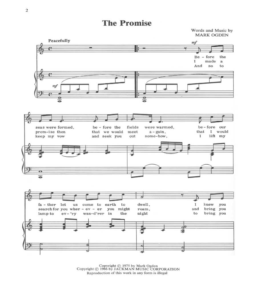The Promise - Vocal Solo The Promise - Vocal Solo Voice Solo scores gallery preview page 2
