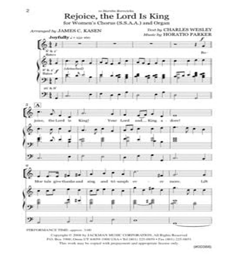Rejoice the Lord Is King - SSAA SSAA scores gallery preview page 2