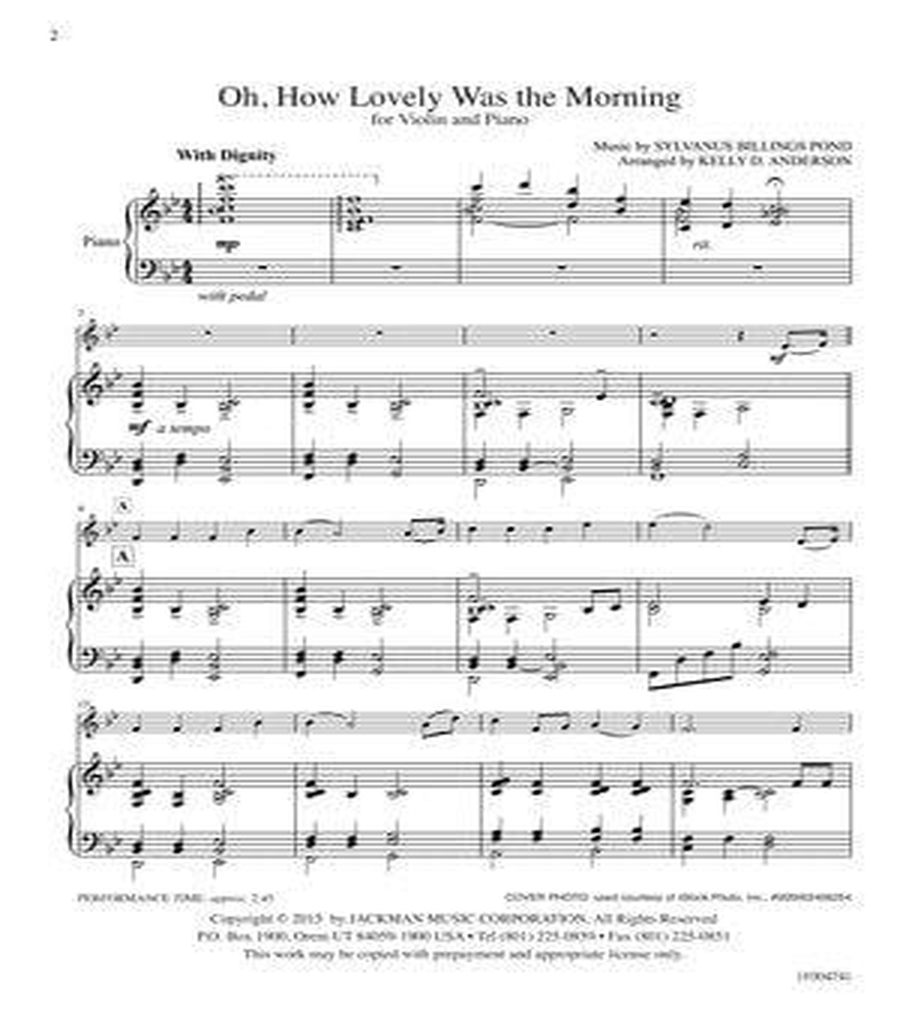 Oh, How Lovely Was the Morning - Violin Solo Violin Solo scores gallery preview page 2