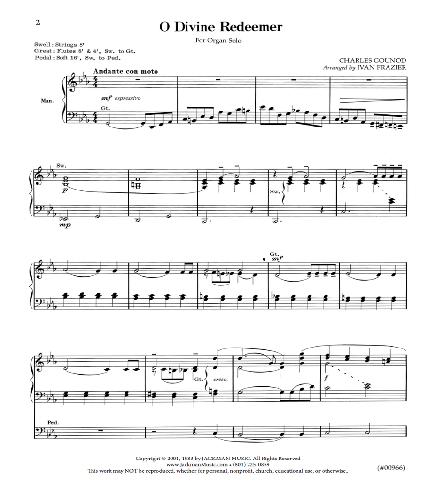 O Divine Redeemer - Organ Organ scores gallery preview page 2