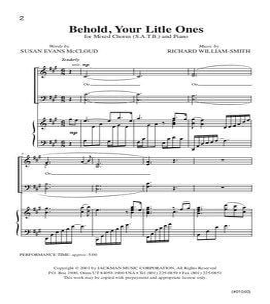 Behold Your Little Ones - SATB 4-Part scores gallery preview page 2