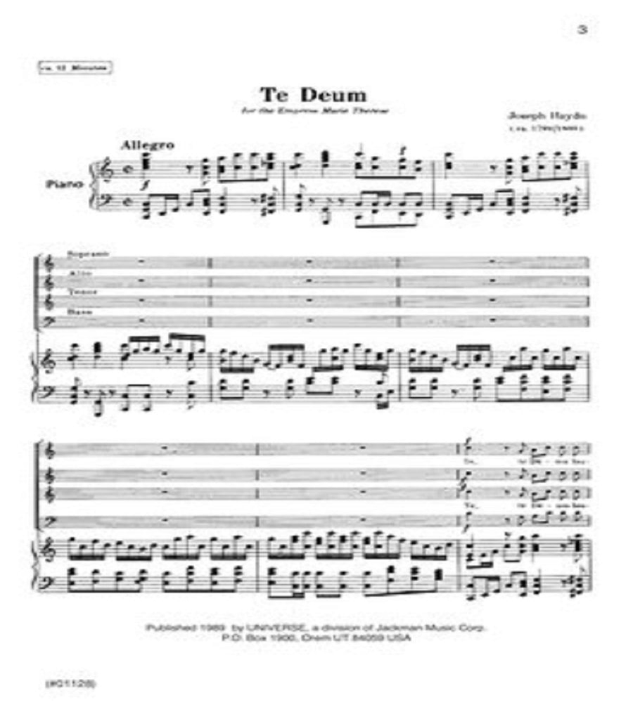 Te Deum - SATB Te Deum - SATB 4-Part scores gallery preview page 2