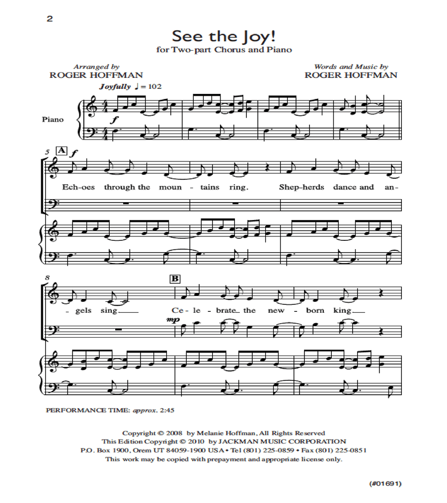 See the Joy! - Two-part See the Joy! - Two-part TB scores gallery preview page 2